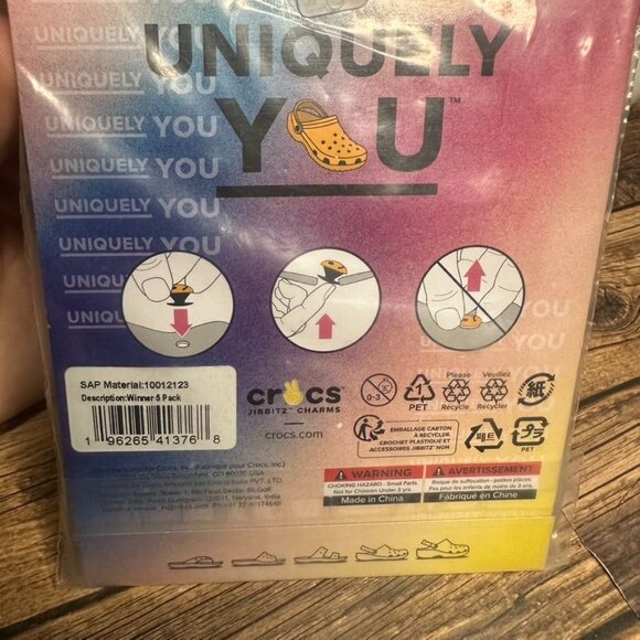 NWT Crocs Winner Jibbitz Charms Original 5 Pack (10012123) *RETAIL $20* - Picture 7 of 11
